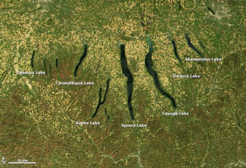 The Finger Lakes Area from a Satellite