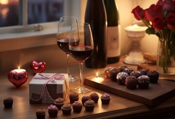 Wine and chocolate share a lnong and romatic history