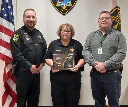 The Yates County Sheriff's Office honored Corrections Officer Judy Hoover for her 30 years of dedicated service during a recent ceremony.