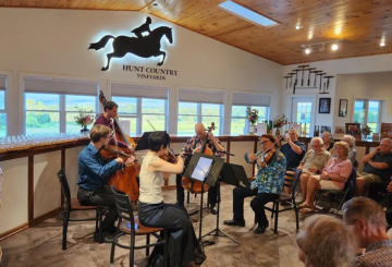 Experience the harmonious blend of music and wine at Hunt Country Wines this Friday, June 21st, in their Tasting Room.