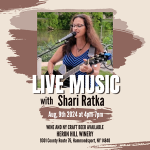 Enjoy a peaceful yoga session at Heron Hill Winery's garden space from 11am-12pm August 11th. Ticket includes a glass of wine to enjoy after the class. Make sure to bring your own mat and water bottle!
