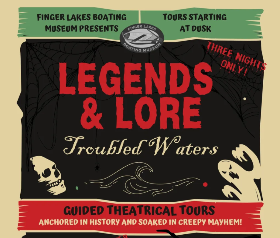 Immerse yourself in the chilling tales of the Finger Lakes this Halloween season. Join the Finger Lakes Boating Museum for guided theatrical tours filled with tragedy, mayhem, and mystery. Discover the dark secrets hidden within the historic Taylor Wine Company headquarters.