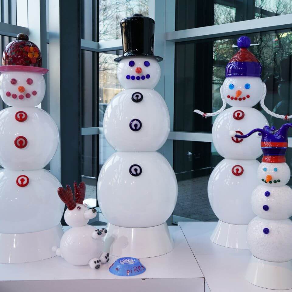 The Corning Museum of Glass is offering a unique winter experience with the unveiling of a giant, glass snow family.