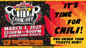 Get your spoons ready! The 27th Annual Downtown Ithaca Chili Cook-Off is set to ignite the Ithaca Commons on Saturday, March 1st, from noon to 4 p.m. This highly anticipated event promises a fiery afternoon of culinary competition, live entertainment, and community spirit.