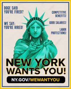 In response to recent federal workforce cuts by the so-called Department of Government Efficiency (DOGE), New York State Governor Kathy Hochul has extended an open invitation to displaced federal employees, encouraging them to pursue careers in the state government.
