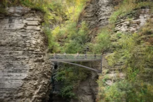 Watkins Glen State Park as the iconic Sentry Bridge